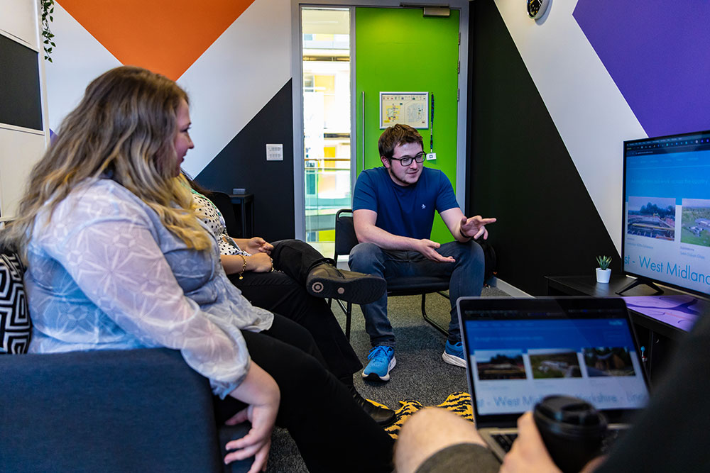 Chris talking in a meeting