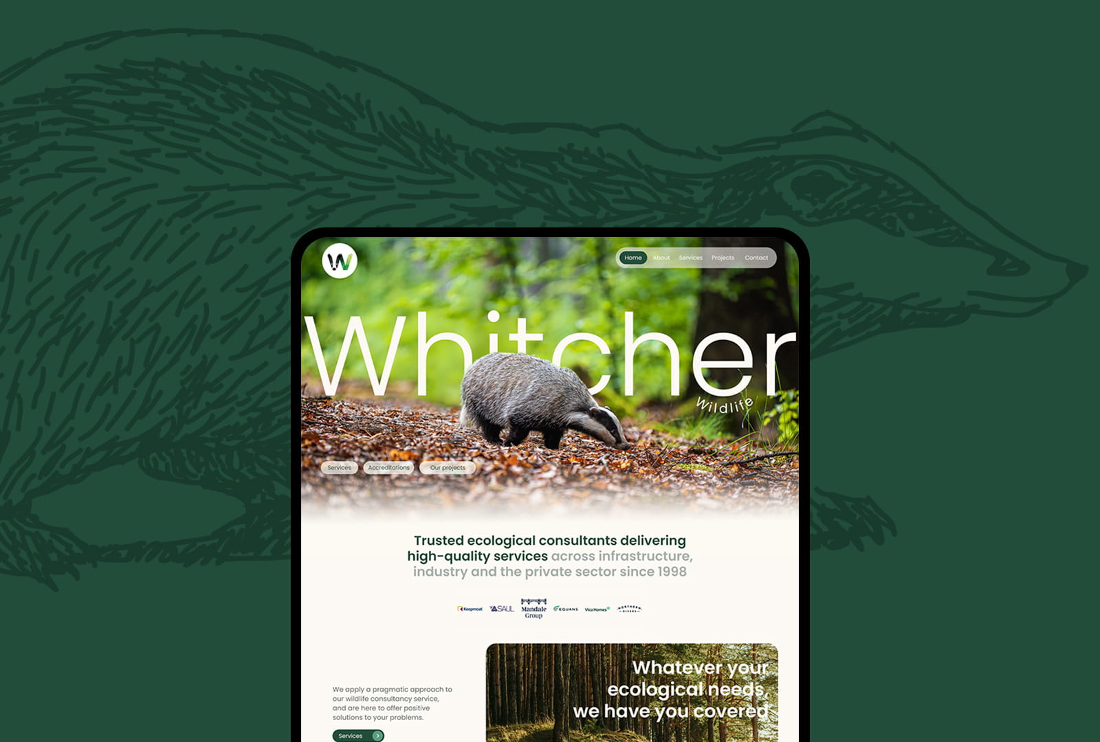 An example of a bespoke website.