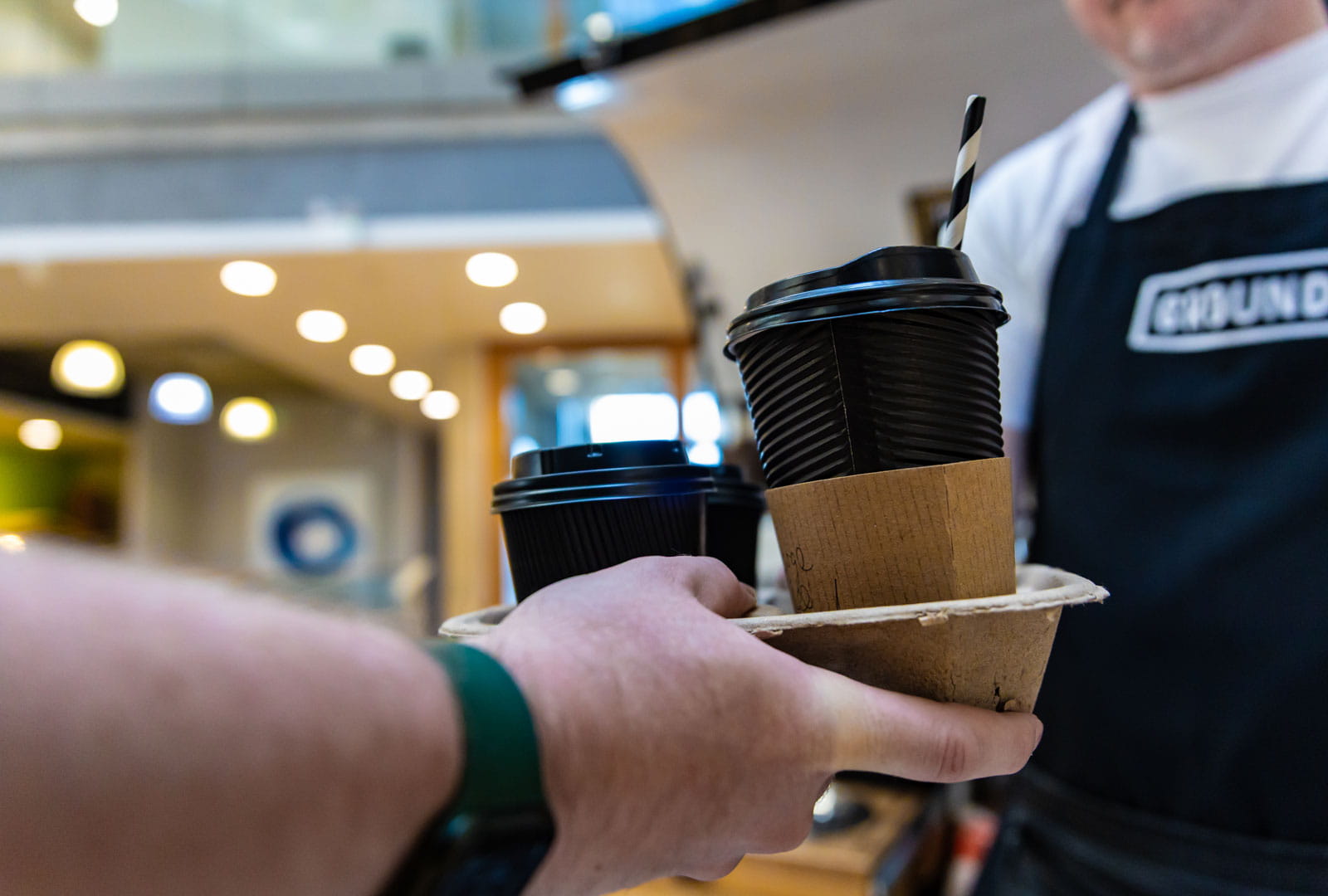Ground Hand Pulled Coffee Cart at the Digital Media Centre Barnsley.