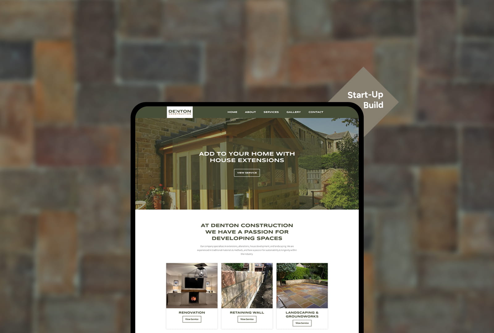 An example of a template website.