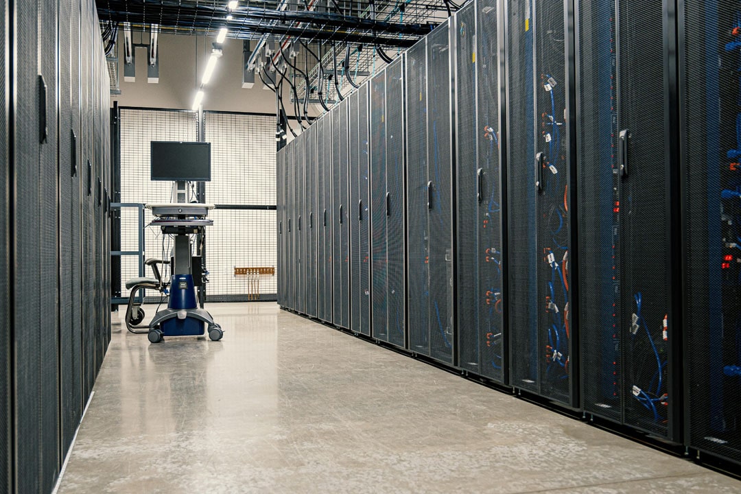 An image of a server room.