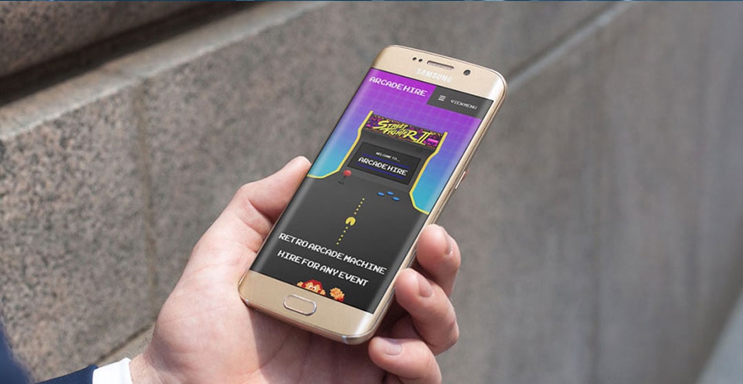 An image of a website on a mobile phone.