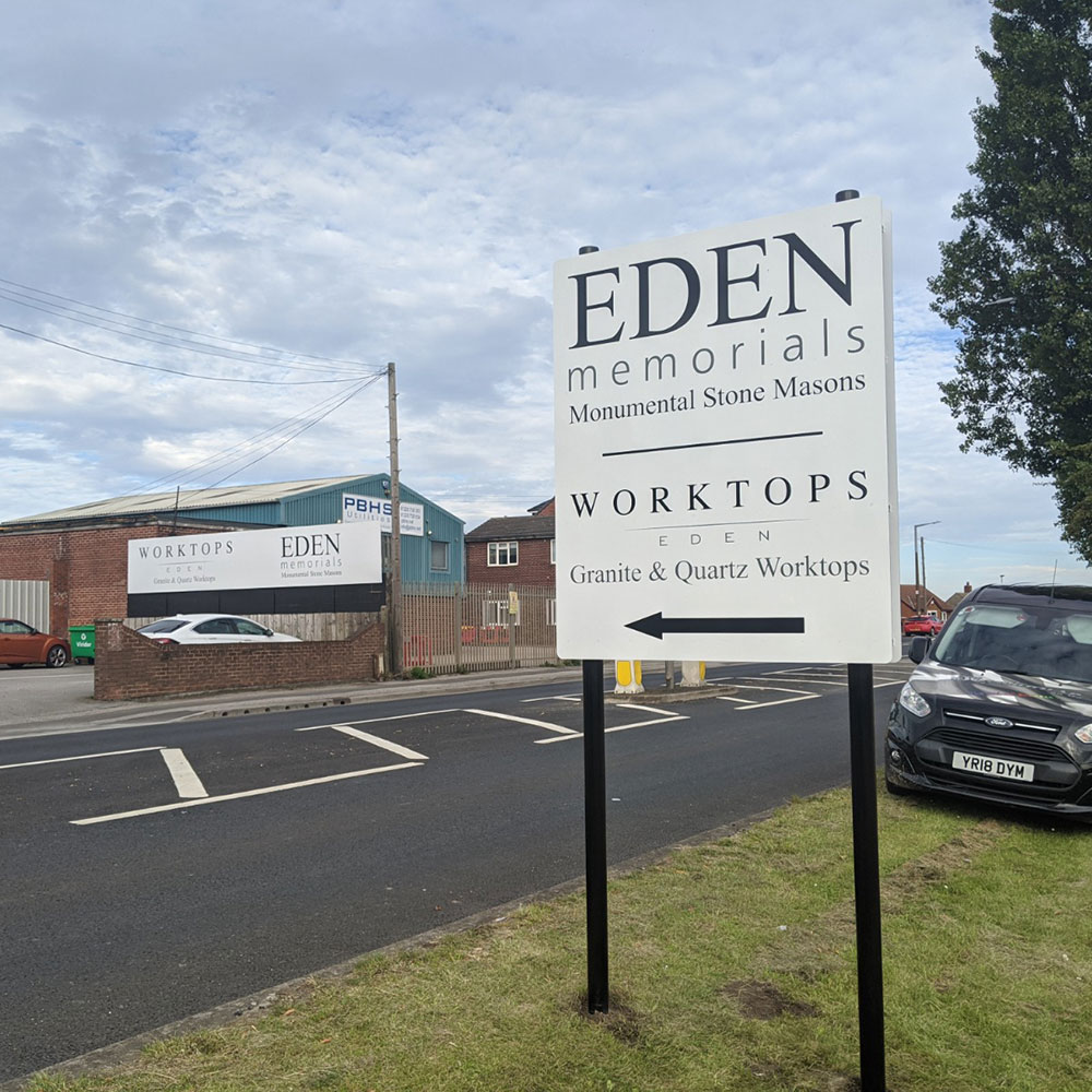 An image of Eden's signage.