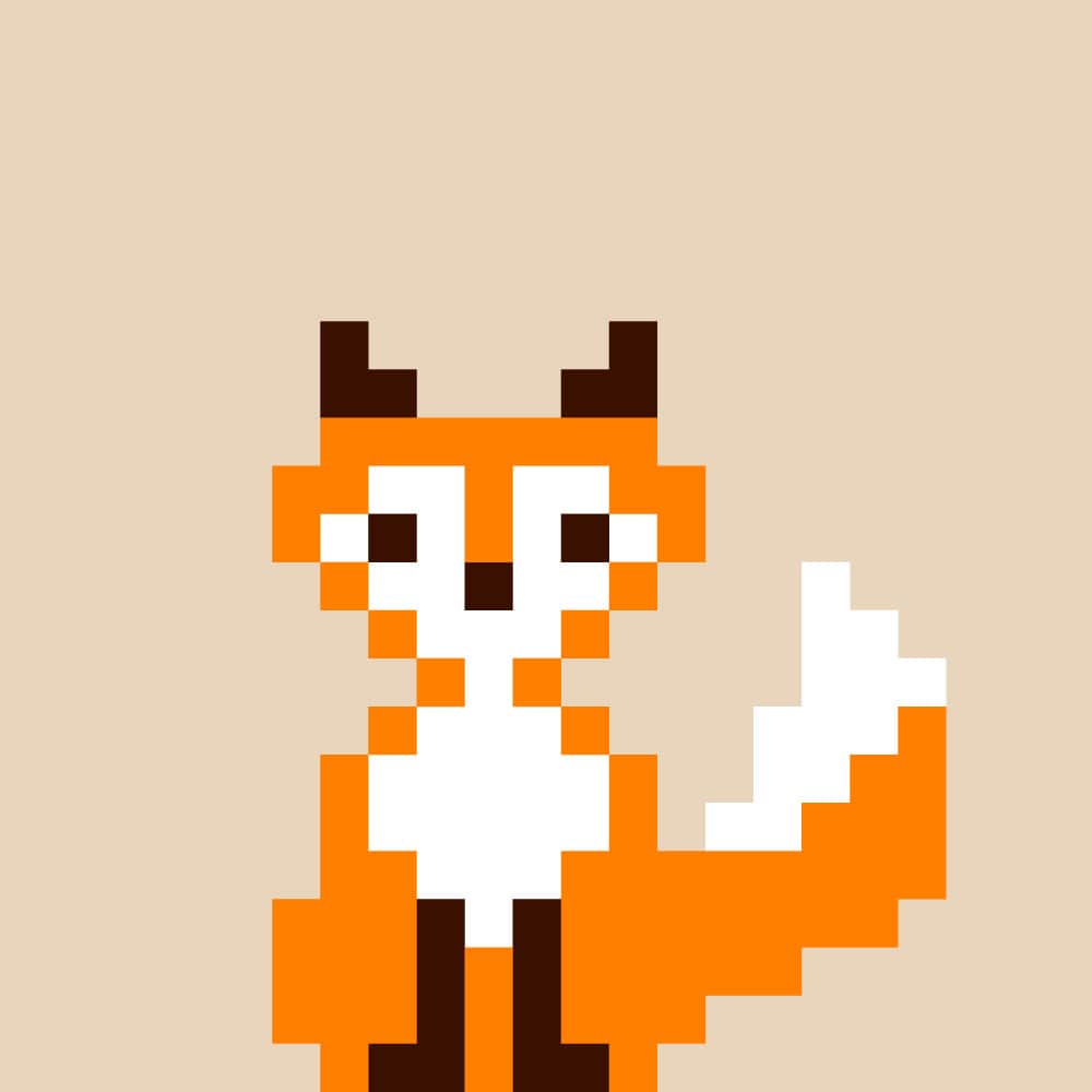 An image of a pixelated fox.