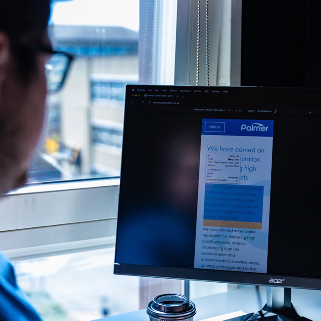 An image of our team debugging a website.