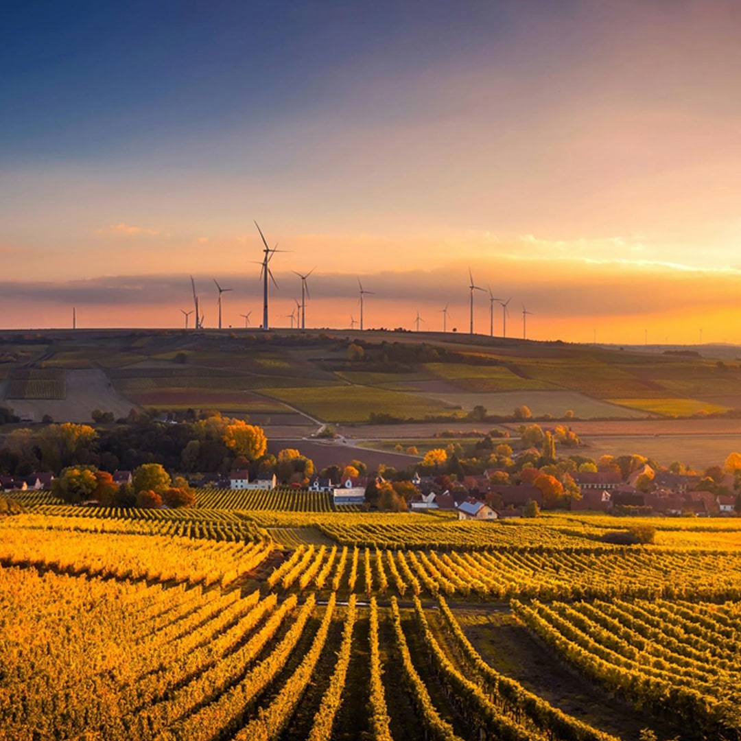 An image of renewable energy being created.