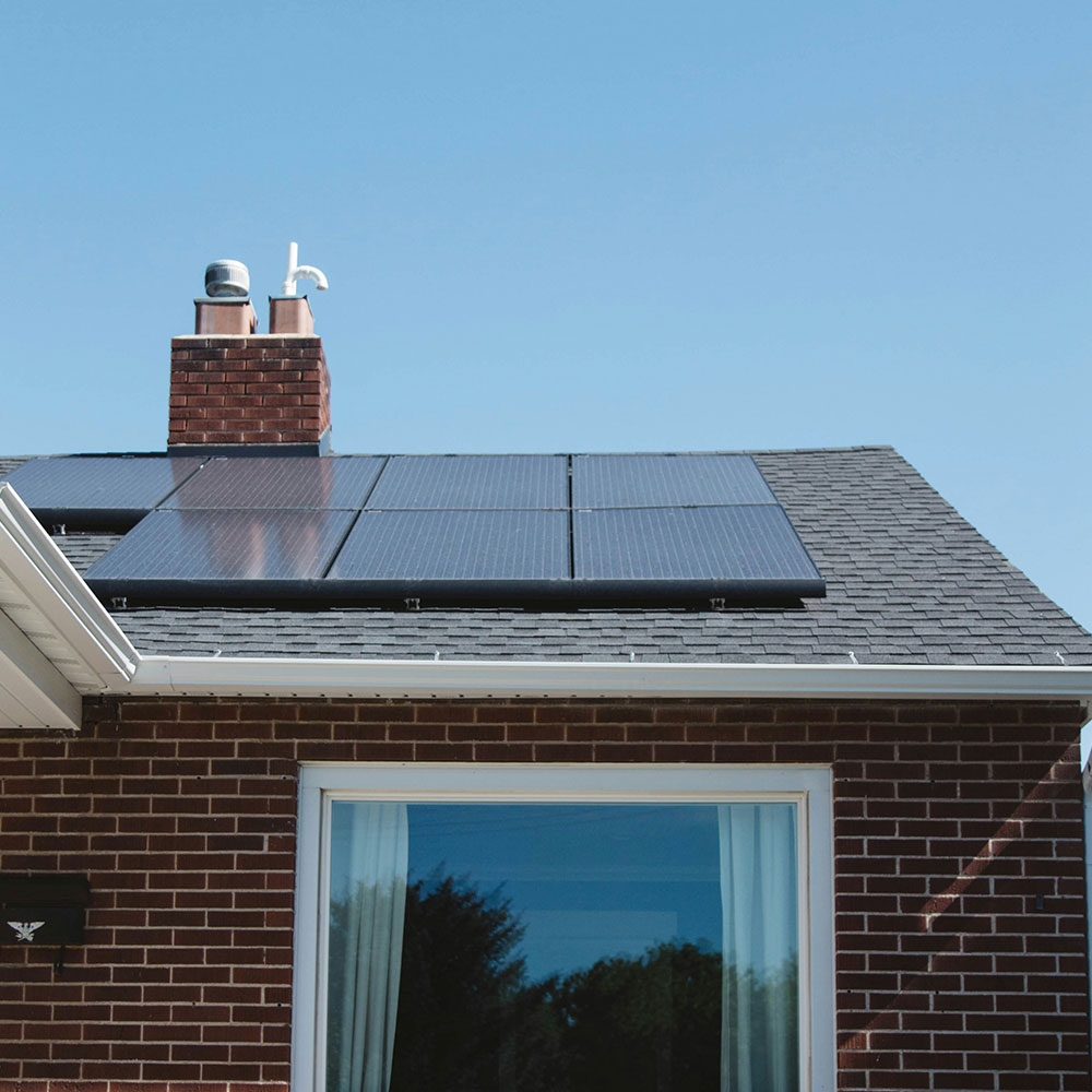 An image of solar panels on a house.