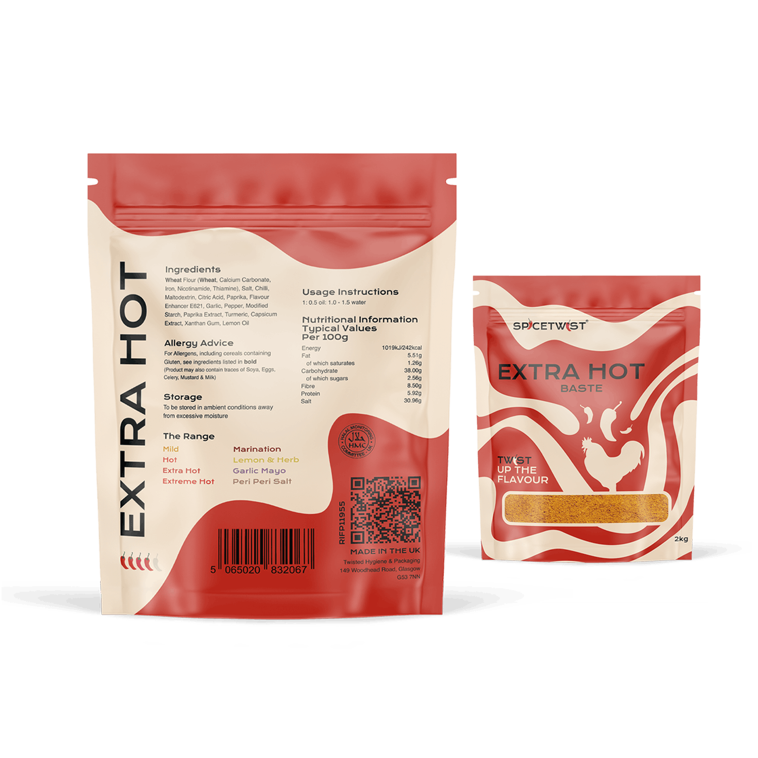 An image of the rear of the Twisted pouch design.