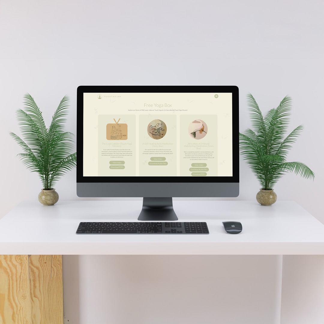 An image of the Yogatarian website on a computer.