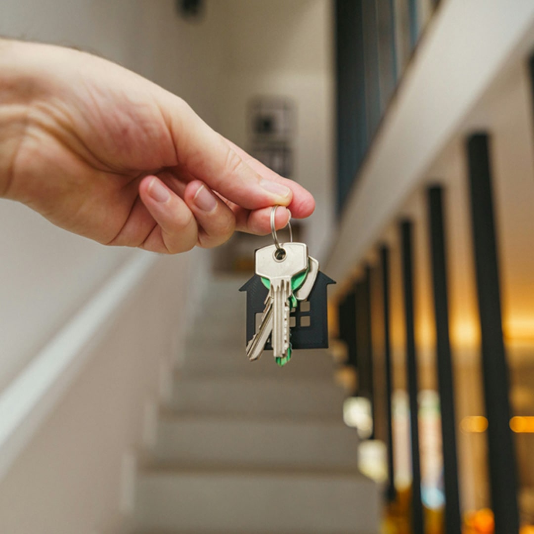An image of keys to a property.