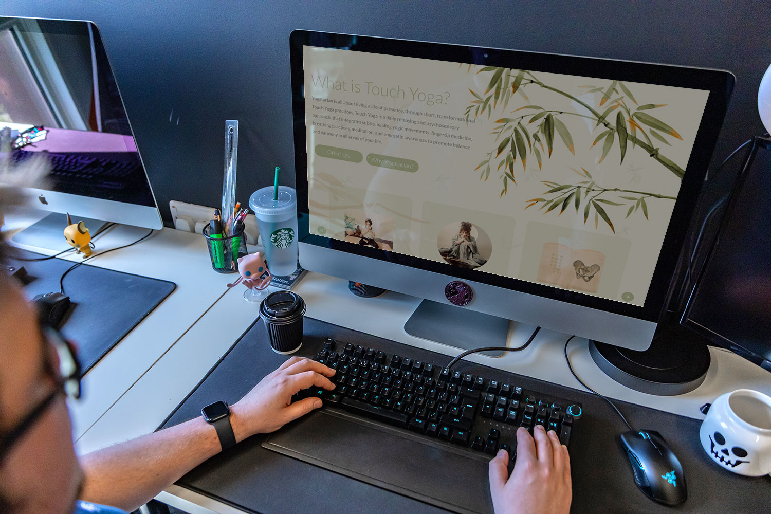 An example of a e-commerce website on a computer.
