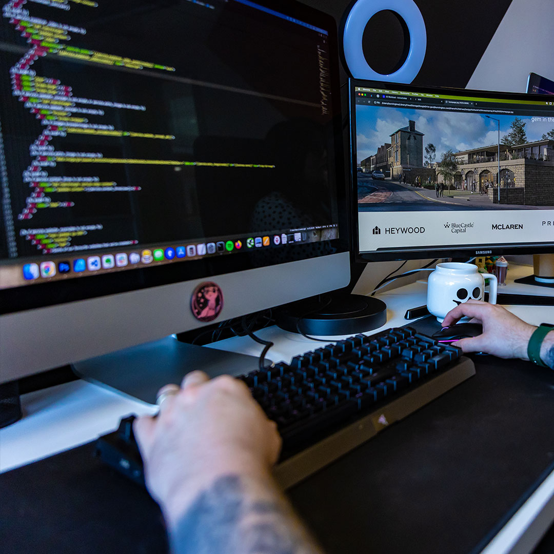 An image of BurstingBox setting up a website.