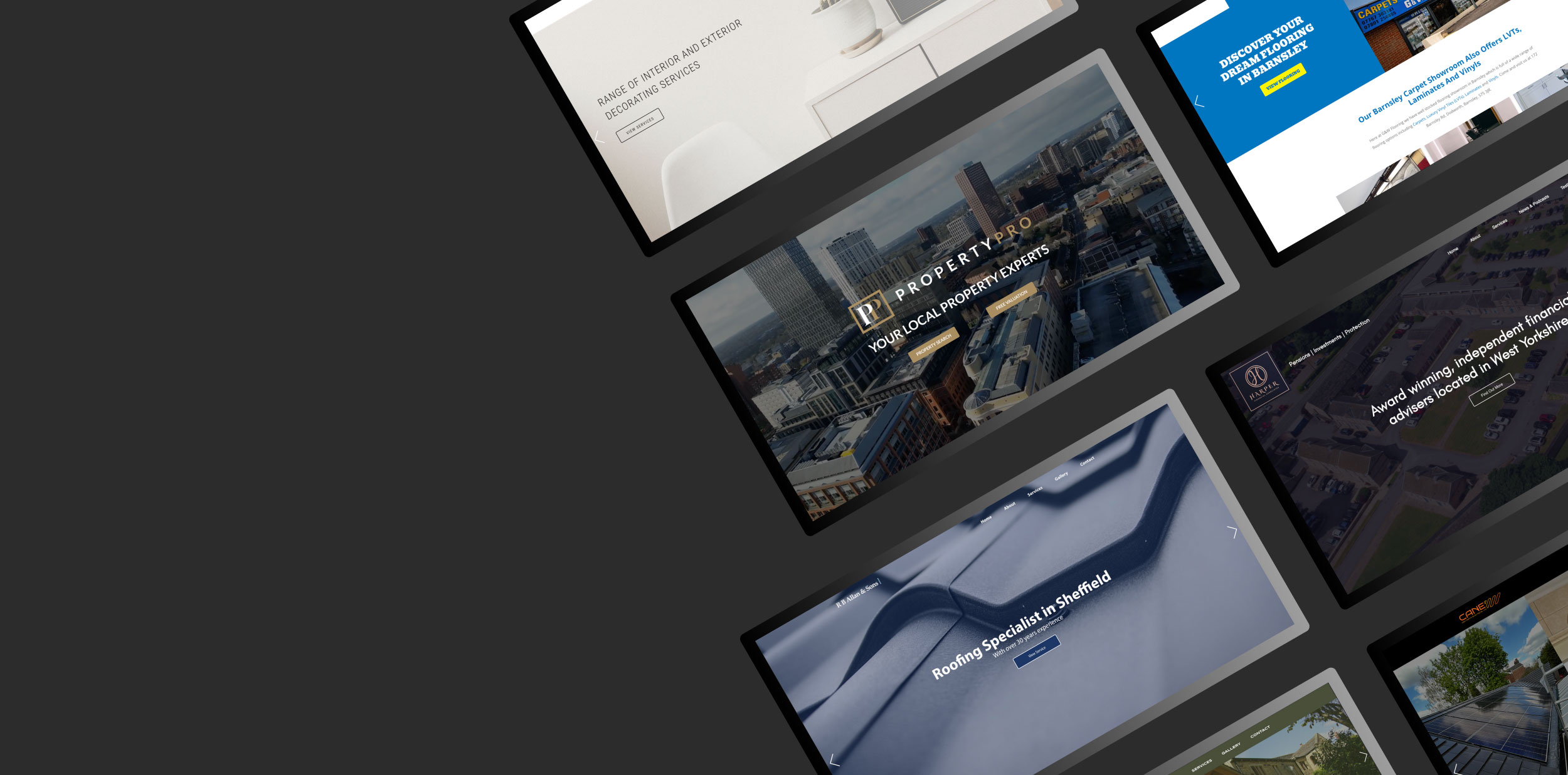 Start up website examples by BurstingBox.